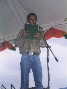  William en el 2º Festival Ecológico de Boquerón, en diciembre de 1998. Corregimiento de San Cristóbal.
